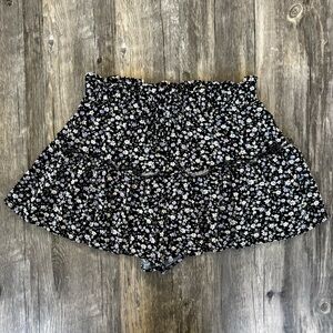 Floral Black and cream/purple Skirt